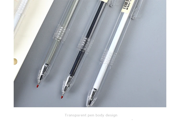 12 шт./компл. 0,35 мм 0,5 в простом стиле гель черные чернила для ручки для студента записи творческий ручка с чернилами стандартных цветов Пресс школьные принадлежности кавайи