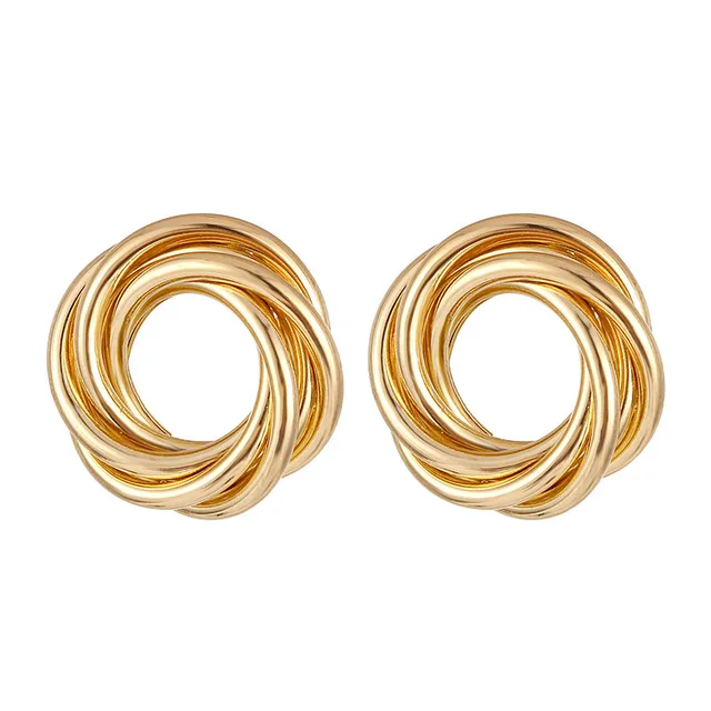 FNIO Fashion Vintage Earrings For Women Big Geometric Statement Gold Metal Drop Earrings 2020 Trendy Earings Jewelry Accessories H14-ZL654