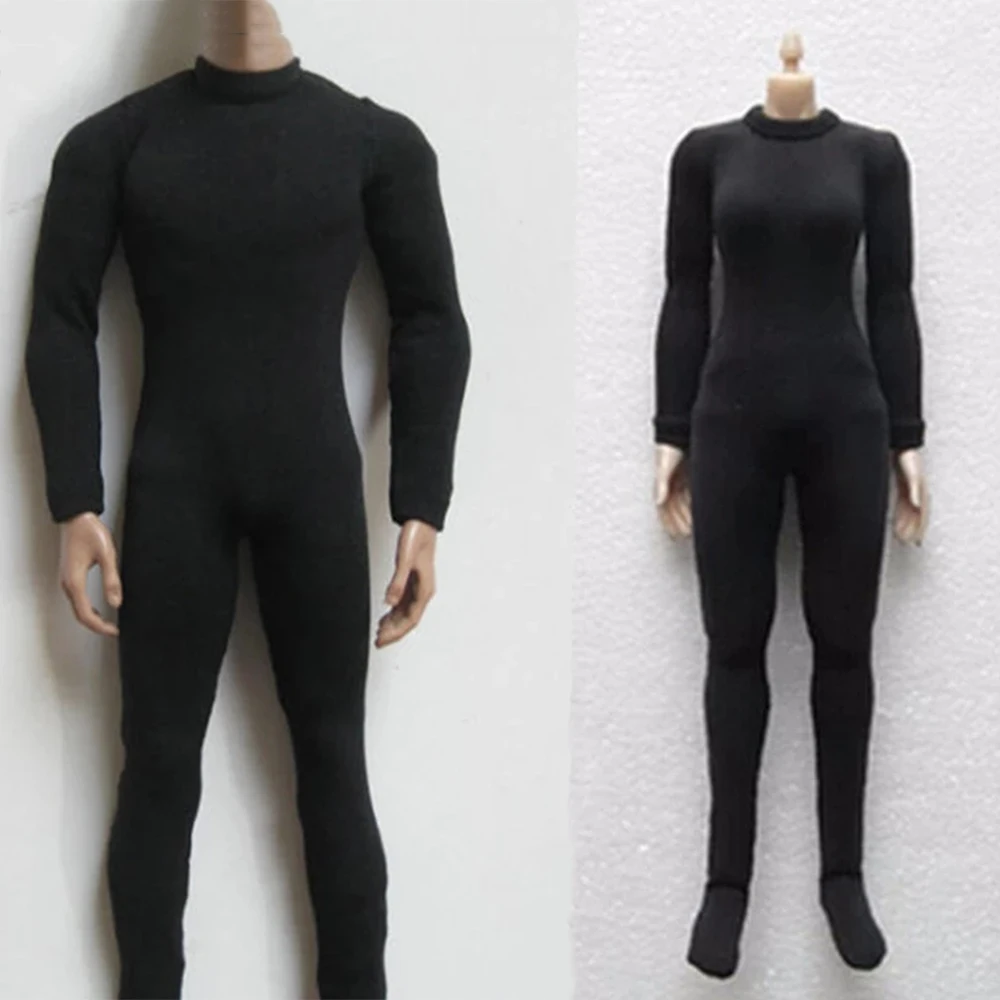 1/12 Scale Female Long Sleeve Stretch Dress Clothes Suit Fit 6" Action Figure 