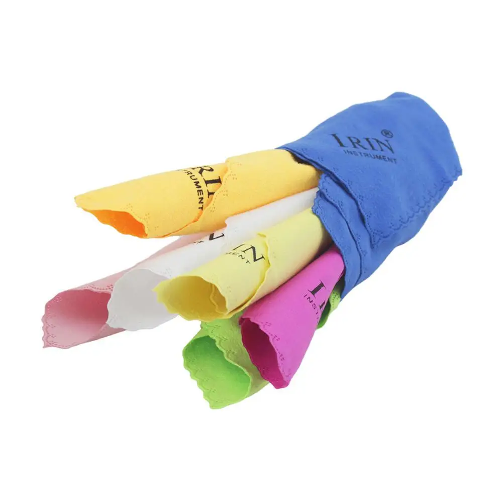 IRIN 7 Pcs Universal Microfiber Cleaning Polishing Cloth for Musical Instrument Guitar Violin Piano Clarinet Trumpet Sax