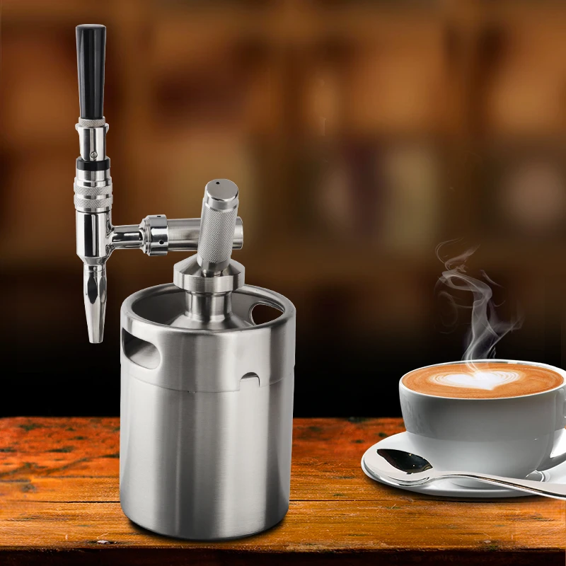 

2L/3.6L Nitro Cold Brew Coffee Maker 2L Mini Stainless Steel Keg Home Brew Coffee System Kit Best Choice of Diy Coffee Lovers