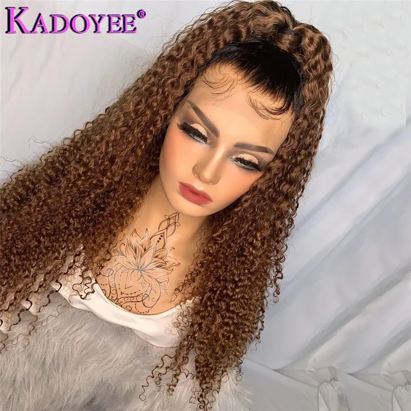 ombre human hair wig curly wig