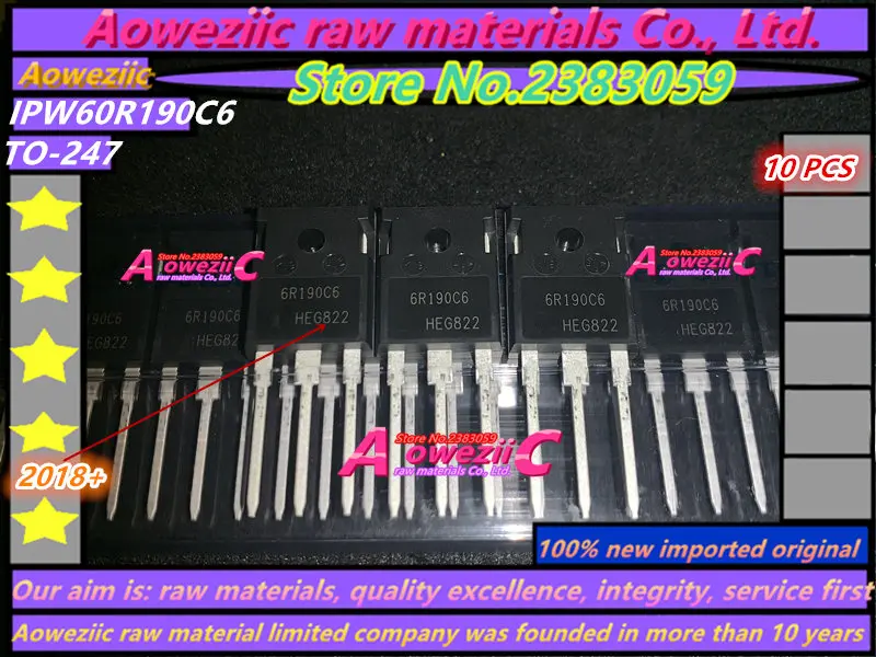 Aoweziic 2018 + 100 новый импортный оригинальный 60R190C6 IPP60R190C6 TO 220 IPA60R190C6 220F IPW60R190C6 247 FET MOS 20A