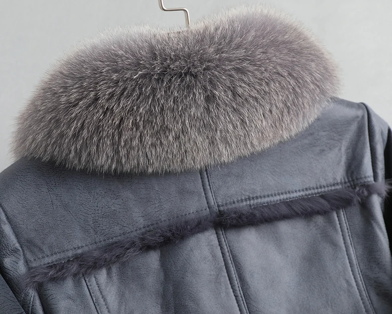 Короткое офисное Женское зимнее пальто с отложным воротником натуральный Лисий Мех высококачественное теплое пальто
