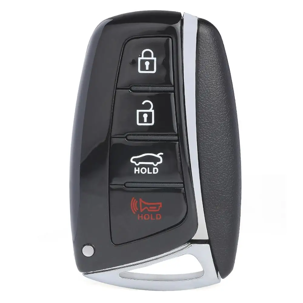 Keyecu 4 кнопки дистанционного ключа оболочки чехол Корпус Крышка для hyundai Azera Equus Genesis SY5DHFNA433-средний паз лезвия