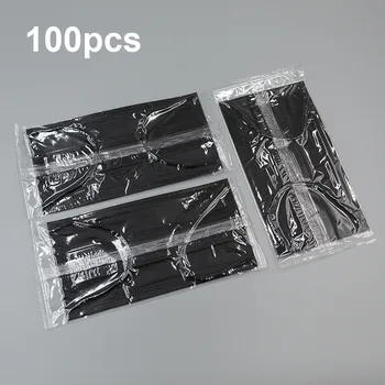 

100 pcs Individually Packaged maseczka ochronna Black Red Face Masks Mask Protection Masks Facemask 3ply Face Mask