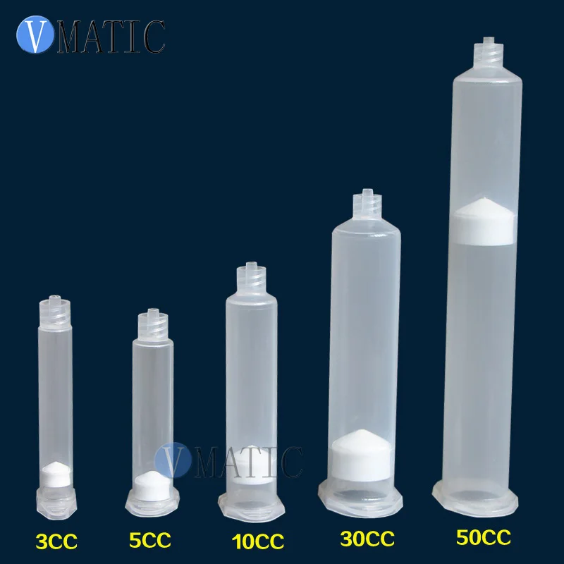 

Free Shipping 5cc 5ml US Style Glue Dispenser Dispensing Pneumatic Syringe Transparent Plastic Syringes With Piston