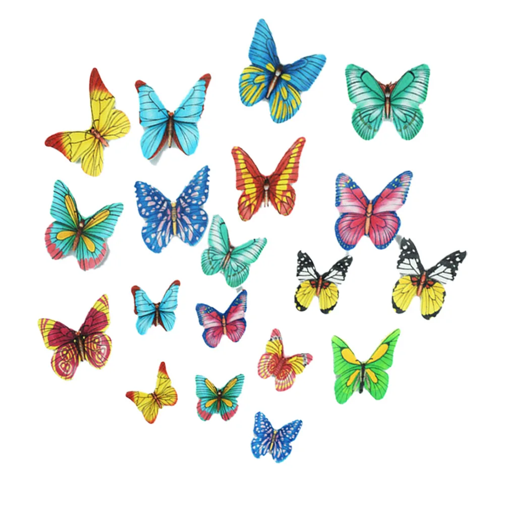 100 Pieces Butterfly Flower Shape Cake Decoration Edible Rice Paper Wafer Dessert Toppers Decor For Birthday Party | Дом и сад