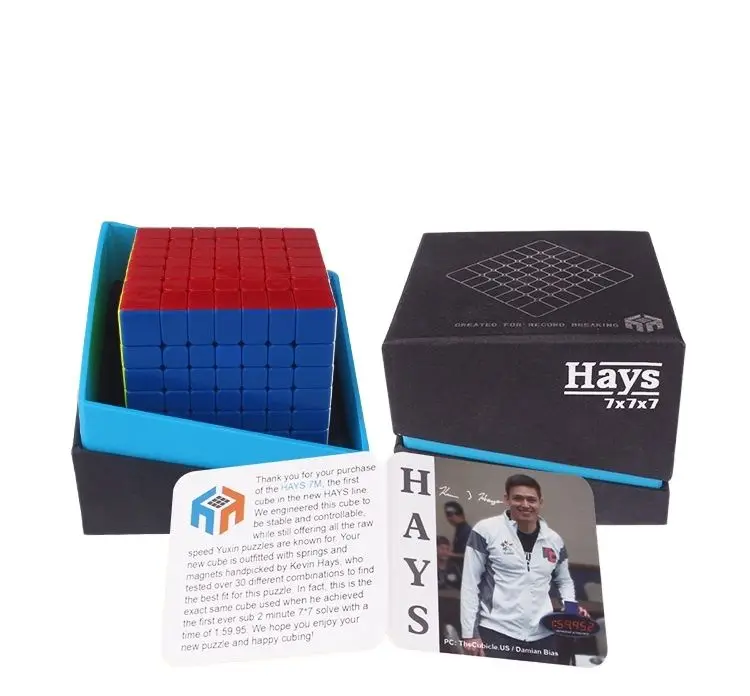 Новое поступление Yuxin Hays 7x7x7 Скорость магические Кубики пазлы для детей Cubo Magico