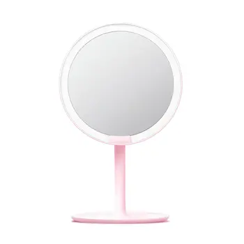 

AMIRO Mini Lighted Makeup Mirror With Daylight LED Light Adjustable Brightness Cordless High Definition Countertop Vanity Mirror