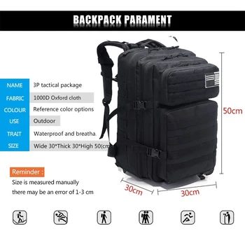 Military Tactical Backpack Large Army 3 Day Assault Pack Molle Bag Backpacks Hiking Backpacks Bags 2
