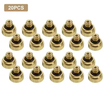

20pcs Atomizing Nozzle Low Pressure Durable Thread UNC 10/24 Brass Misting Nozzle Water Cooling Sprayer For Garden Landscaping