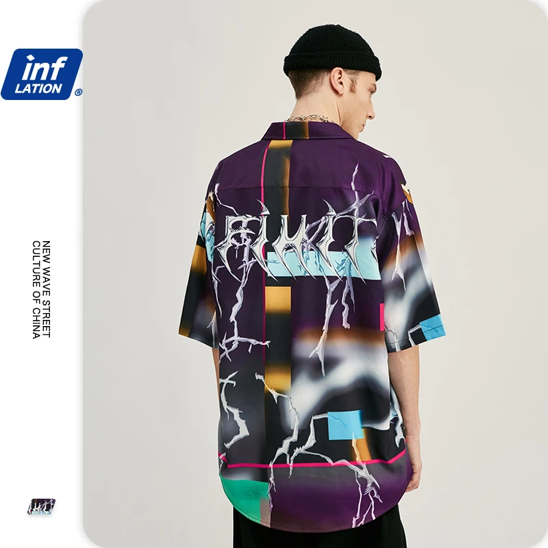 INFLATION Mens Suit Camisa Hawaiana Digital Printing Hawaiian Shirt For Men Short Sleeve Shirts Hawaiian Double Wear Bucker Hat INFLATION Mens Suit Camisa Hawaiana Digital Printing Hawaiian Shirt For Men Short Sleeve Shirts Hawaiian Double Wear Bucker Hat