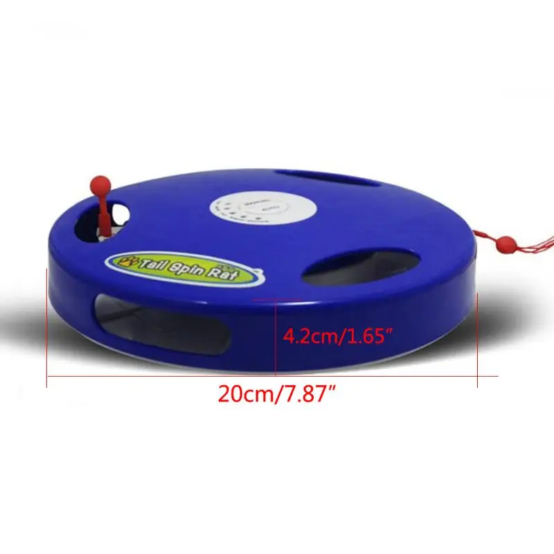 Electric Funny Cat Toy Automatic Multi-position Adjustable Pet Tail Spin Rat Toys