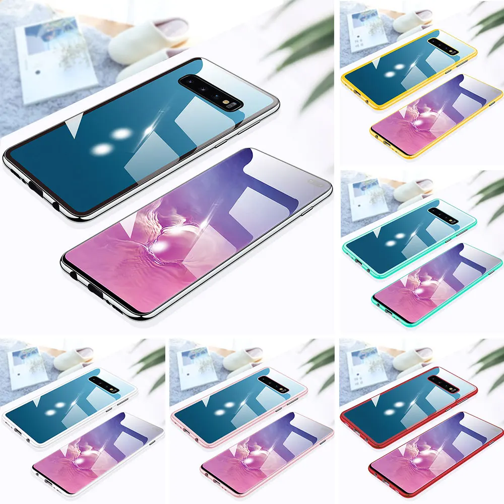 360 полная защита Магнитный поглощающий чехол для samsung Galaxy S7 Edge S8 S9 S10 Plus Note 9 8 закаленное стекло задняя крышка чехол s