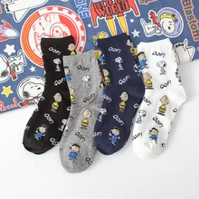 Носки с рисунком из мультфильма, милые хлопковые носки с собачкой, Harajuku, Корея, каваи, милые, высокое качество, женская мода, осень, женская мода