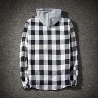 Men hoodies clothing 2021 Spring Autumn Plaid Shirt Men Cotton New Male Casual Long Sleeve Shirt High Quality Man Clothes - Image 3