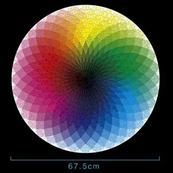 

1000 pcs/set Colorful Rainbow Round Geometrical Photo Puzzle Adult Kids DIY Educational Reduce Stress Toy Jigsaw Puzzle Paper