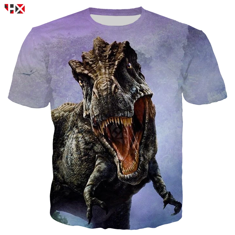 Футболка Мир Юрского периода для мужчин и женщин с 3D принтом тираннозавра