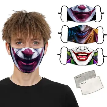 

PM2.5 Reusable Anti-dust Protective Face Masks Mouth Printed Masks Adults Unisex Clown Masks