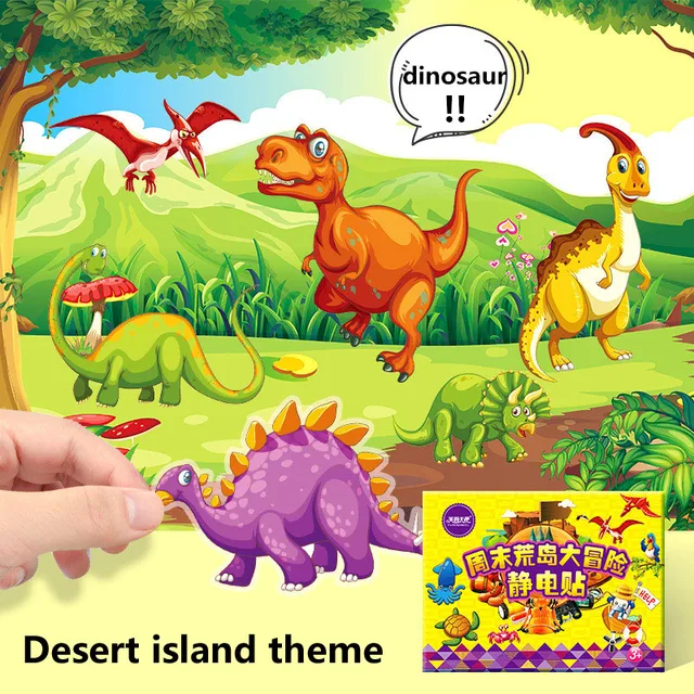 Autocollants Statiques Pour Enfants Diy Bricolage Puzzle De Peinture A Plusieurs Reprises Jouets Ensemble De Dessin Anime Autocollant Educatif Jouet Fait A La Main Pour Enfants Aliexpress