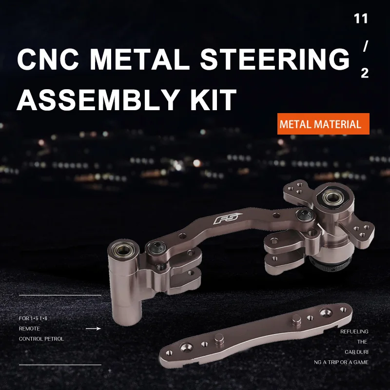 

CNC Metal Arms Steering Group Kit CNC Metal Steering Assembly Kit for RC Car Parts Vehicles & Remote Control Toys Accessories
