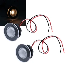 12V теплый белый 2 шт. светодиодный светильник для лодки, встраиваемый светильник для внутренней отделки