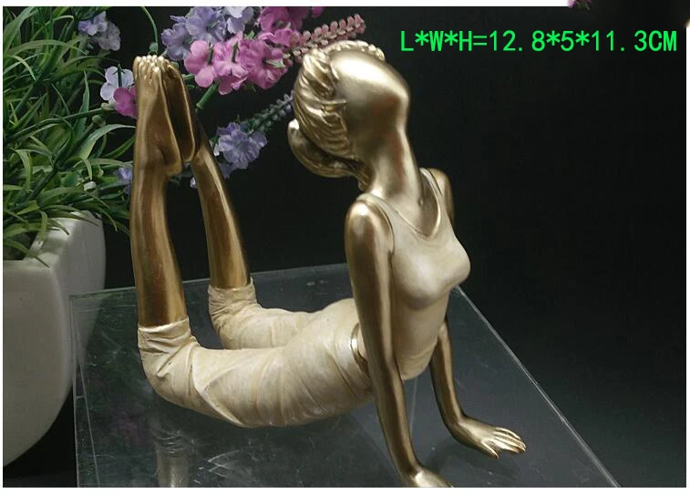Украшение дома фигурка йога девушка мечта Искусство Скульптура куклы ремесла Смола красота статуя Современная Йога женщина свадебный подарок декор
