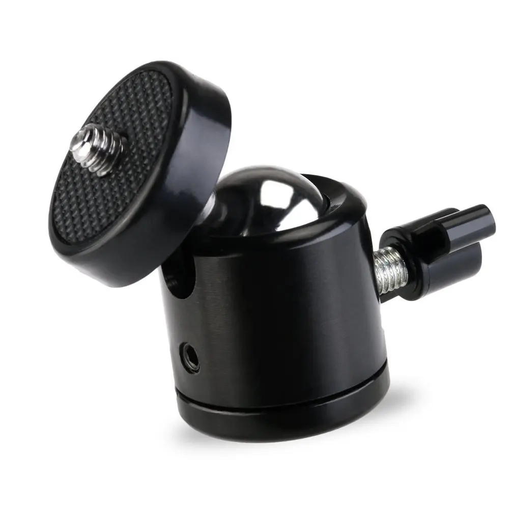Outdoor Mini BallHead Tripod Three Hole Head of 360 Swivel Camera Ballhead for 1//4 Screw Mount Stand Camera Accessories-Black-1 Size