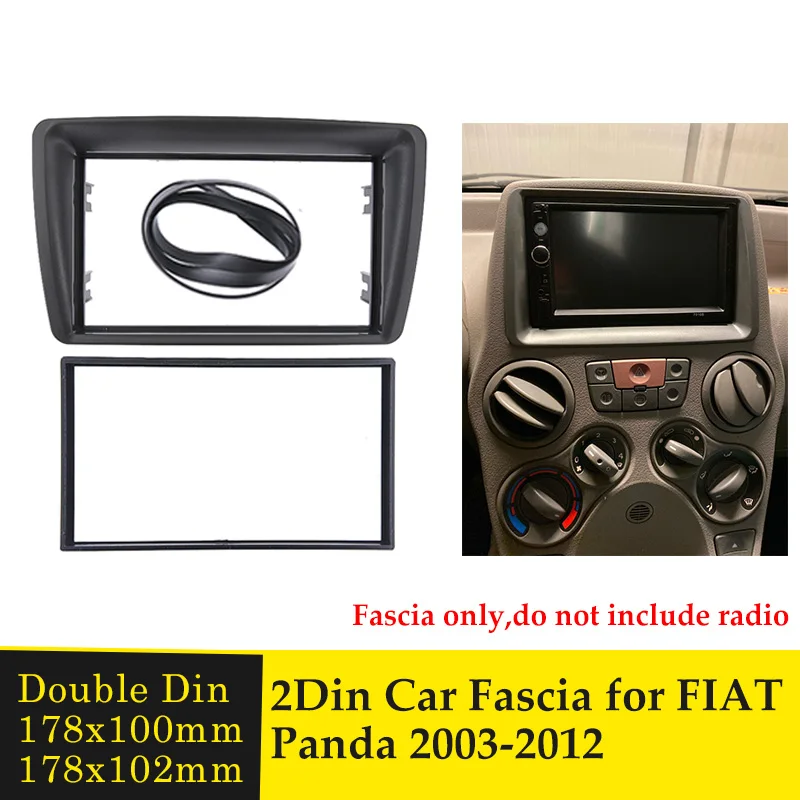 Двойная Din облицовка для FIAT Panda 2003-2012 радио CD DVD стереопанель крепление приборной