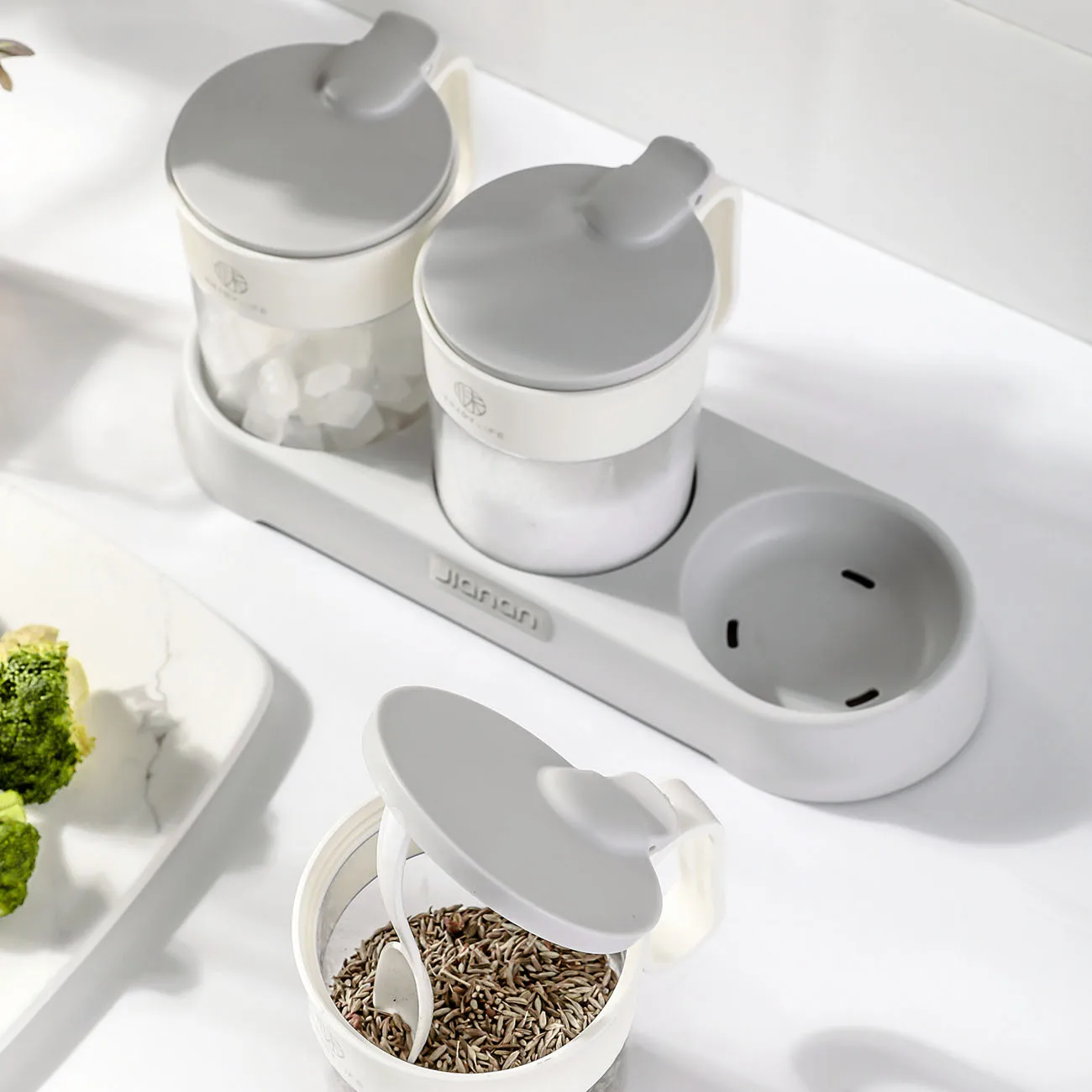 3 шт./компл. коробка для приправ банка специй емкость перца органайзер Диспенсер