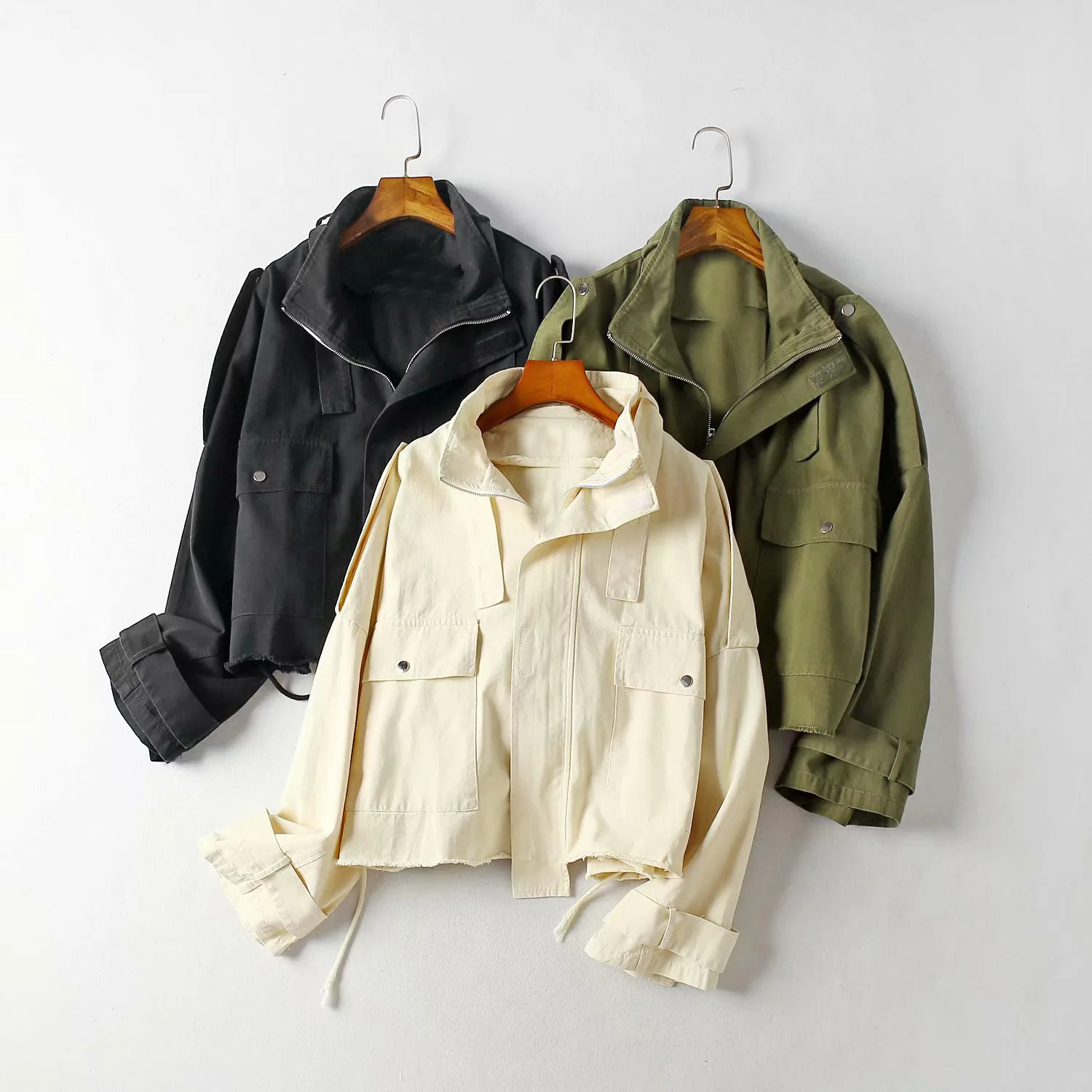 

Western Style WOMEN'S Dress 2019 Spring And Autumn New Style Loose-Fit Large Pocket Flash Jacket Women's