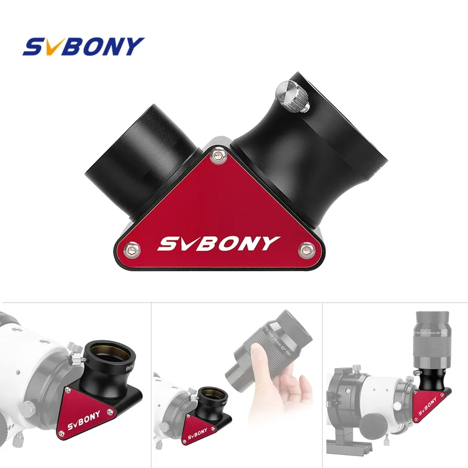 SVBONY SV188P All-Metal 1.25” 90 Degree Zenith Mirror，Suitable For Refracting Telescope，99%
