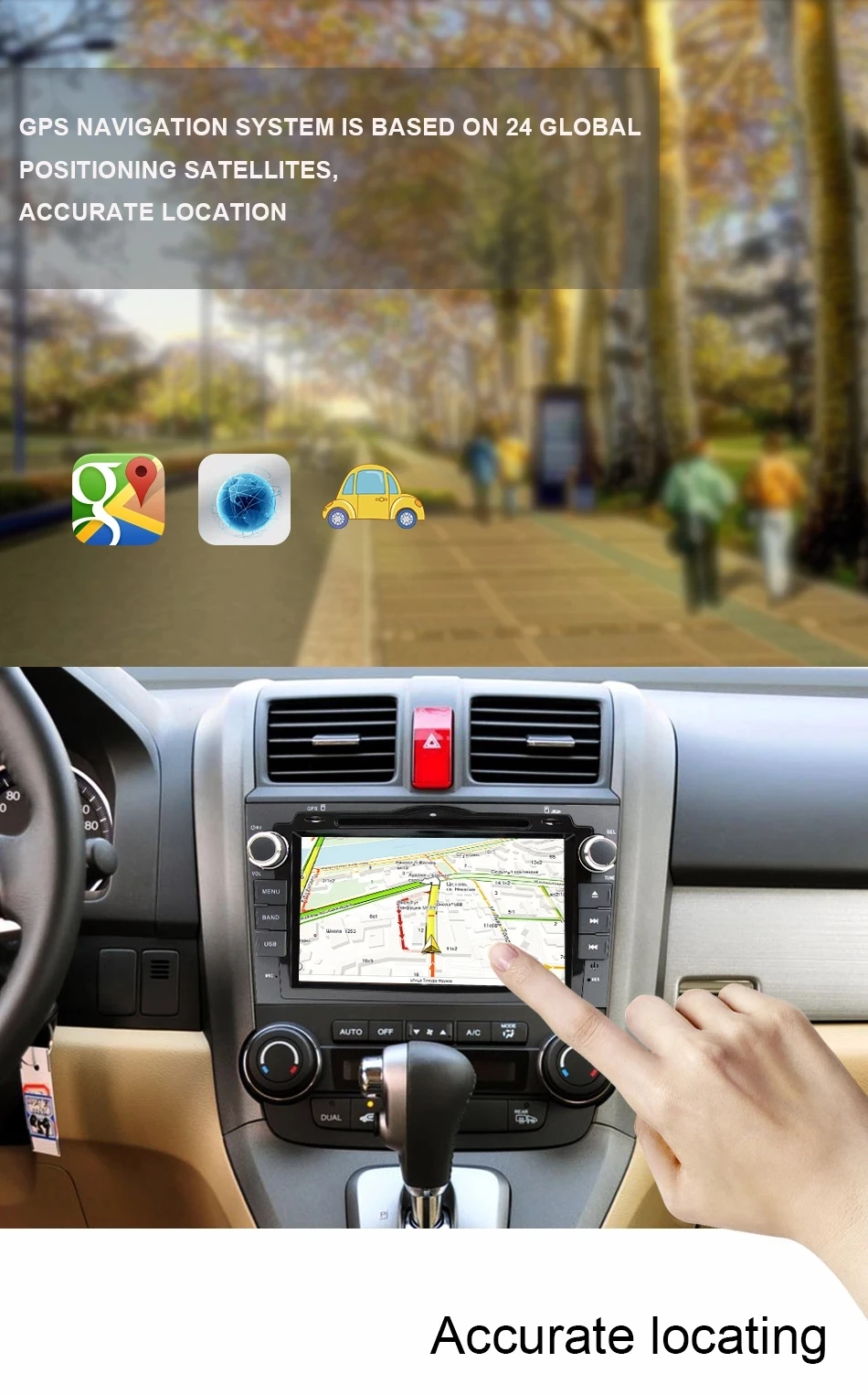 Sale Eunavi 8 inch Android 9.1 2 Din Car DVD Player Radio GPS For Honda CRV Cr-v 2006 2007 2008 2009 2010 2011 Head Unit Stereo WIFI 8