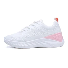 Женская Повседневная обувь; модная дышащая прогулочная сетчатая обувь на плоской подошве; женские белые кроссовки; tenis feminino; спортивная обувь