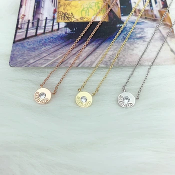 

High Quality Single Zircon 1837 Pendant Necklaces S925 Sterling Silver Jewelry For Woman Girls Valentine Best GIFT