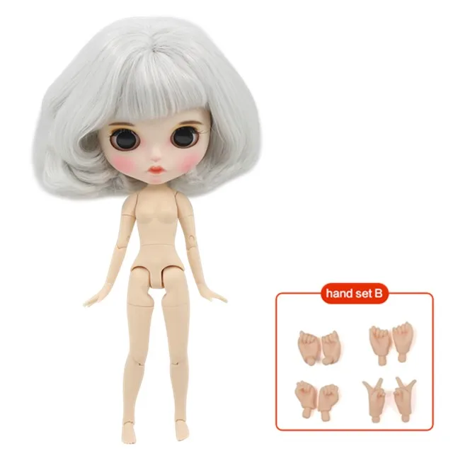 Ледяная фабрика 1/6 blyth Кукла № BL1003 белая кожа ручная роспись лицо спящие глаза соединение тело для девочки подарок - Цвет: with hand B