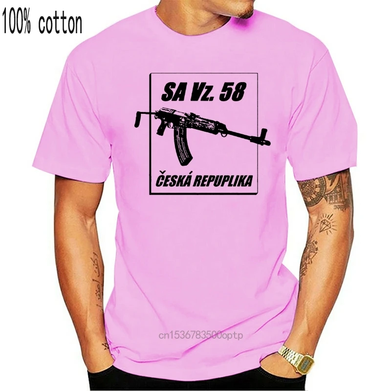 19 New Summer Men Hot Sale Fashion Czech Vz58 Rifle Sa Vz 58 Ceska Republika T Shirt T Shirts Aliexpress