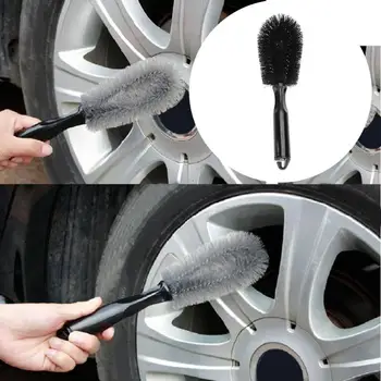 

1pc Vehicle Wheel Brush Washing Car Tire Rim Cleaning Handle Brush Tool for Car Truck Motorcycle Bicycle Auto Car Cleaning Tools