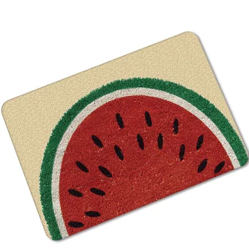 

Fruit printing natural rubber door mat living room bedroom decoration mat kitchen bathroom slip absorbent home carpet