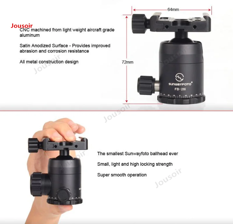 Штатив мини шаровая Головка Для DSLR тренога для камеры профессиональный монопод Алюминиевый монопод панорамная шаровая Головка FB-28i CD50 T03