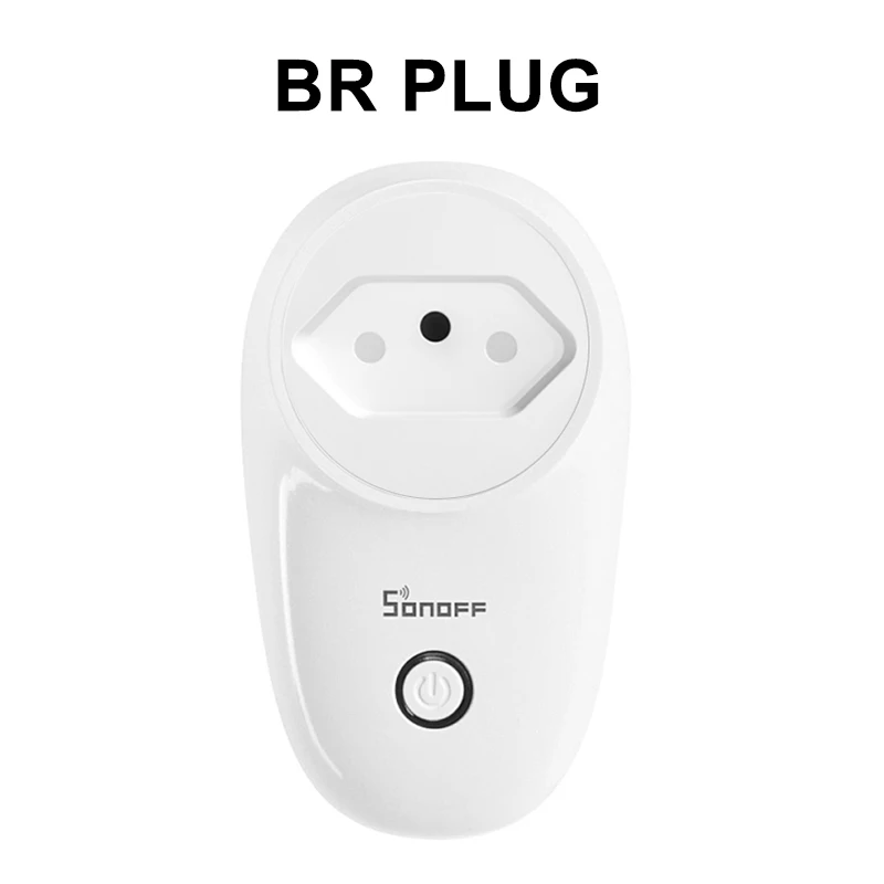 Sonoff S26 умный дом WiFi переключатель IL CH IT BR умный штекер синхронизации дистанционного управления домашней автоматизации с Alexa Google Home eWeLink - Комплект: BR Plug