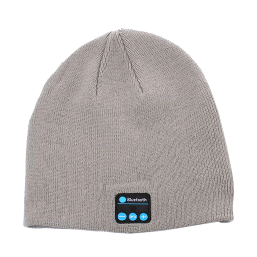 Winter Bluetooth USB Rechargeable Music Headset Warm Knitting Beanie Hat Cap Breathable Men Gorras Hats Warm Casual Lady Beanies 5