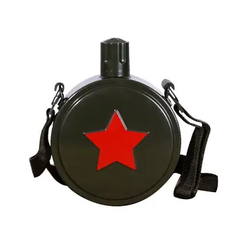 

800ml large capacity stainless steel 304 flagon mountaineering outdoor hip flask military sport camping my bottle rope WF925