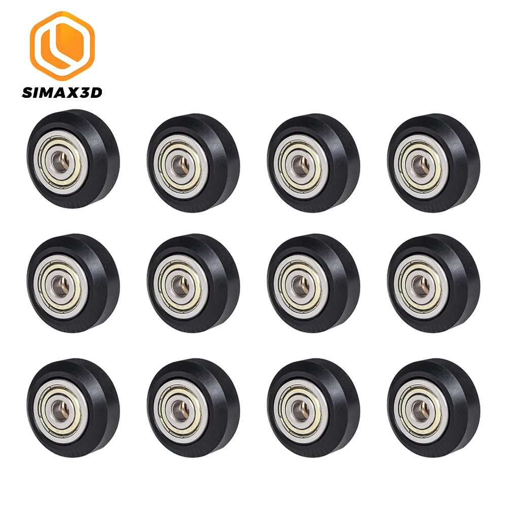 3D Printer Parts 612pcs CNC Openbuilds Plastic Wheel POM For 3D Printer kit Roller Bearing Groove Guide Round Gear Wheel Pulley