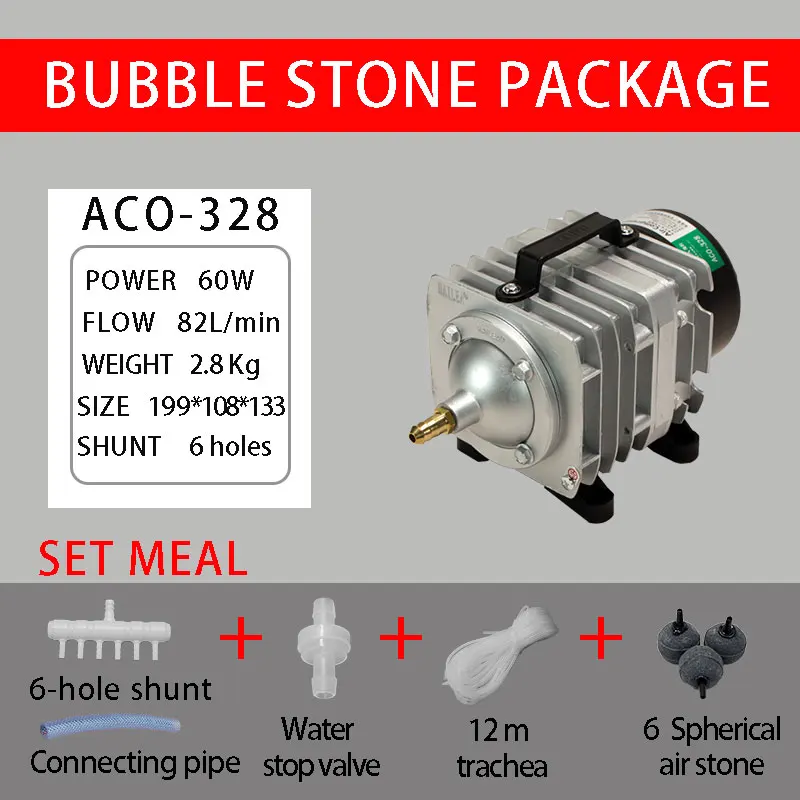 82L/min 60W Hailea ACO 328 ACO328 Electromagnetic Air Compressor Aquarium Air Pump Fish Tank Increase Oxygen+Free Shipping 