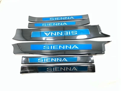 Для Toyota Sienna 2010- Нержавеющая сталь внешний, взаимодействующий порога Защитные педали потертости предохранительные щитки крышка отделка автомобильный стиль - Цвет: Многоцветный