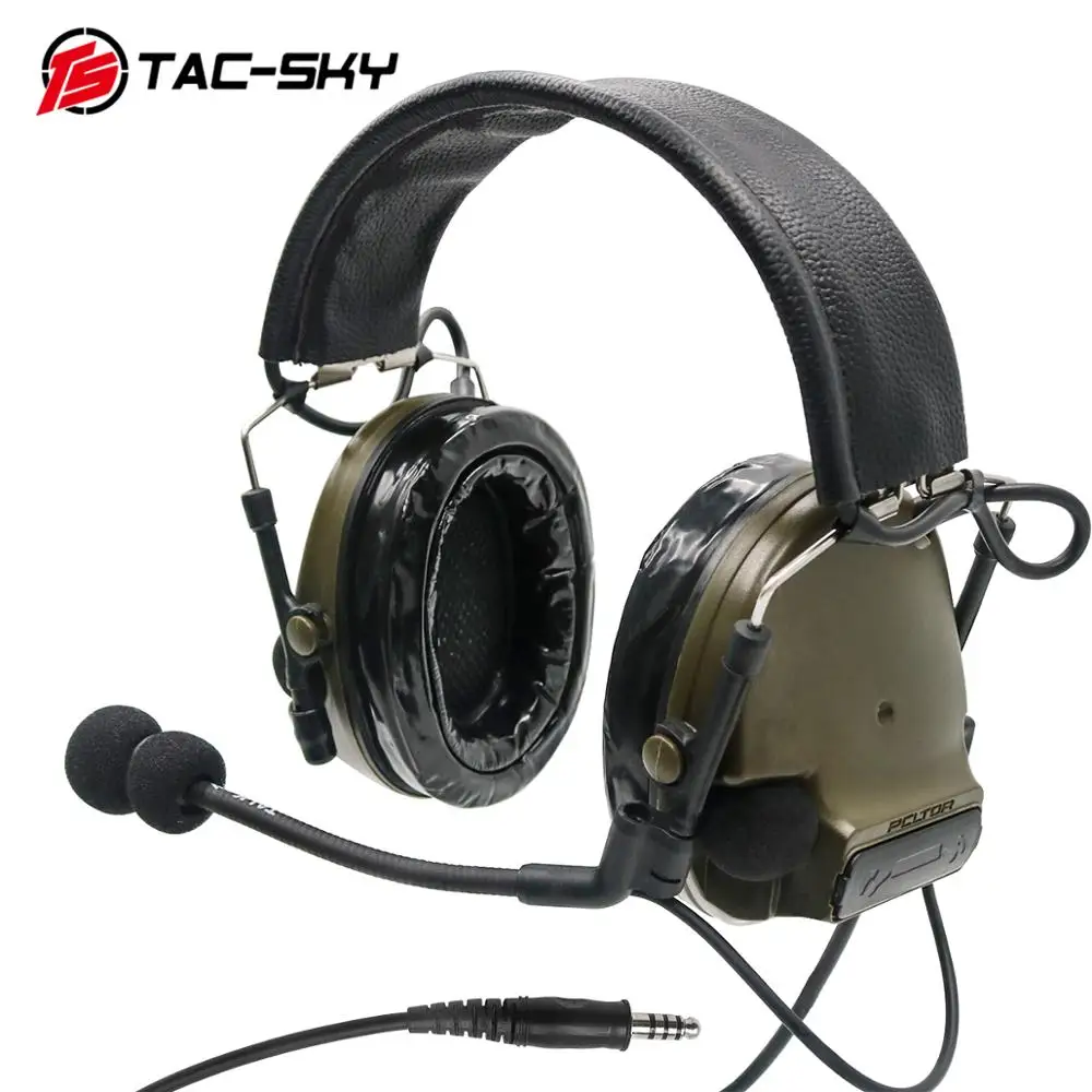 TAC-SKY COMTAC III силиконовые наушники для спорта на открытом воздухе Военная электронная шумоподавление пикап тактическая гарнитура FG