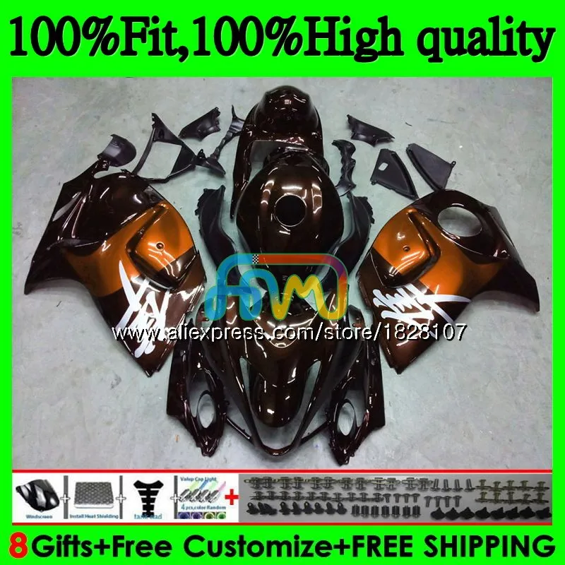 Инъекции для SUZUKI Hayabusa GSXR 1300 GSXR1300 08 13, 14, 15, 16 лет 57BS. 129 GSX-R1300 2008 темно orange 2013 обтекатель - Цвет: No. 1