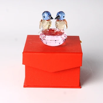 

CUTE BIRD CRYSTAL CRAFTS GLASS ANIMAL SPARROW FIGURINES MINIATURES FOR HOUSE ORNAMENTS HOME DECORATION ACCESSORIES GIFTS